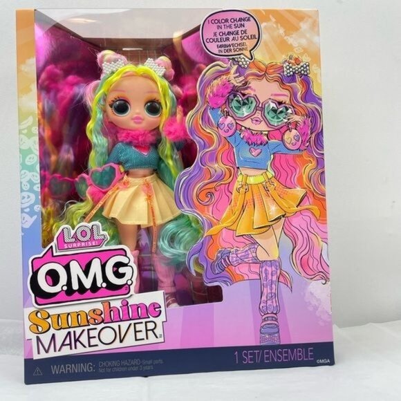 L.O.L SURPRISE O.M.G SUNSHINE BUBBLEGUM DJ MAKEOVER COLOR CHANGE IN THE SUN - Picture 6 of 7